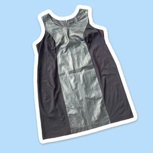 Black sleeveless witchy gothic Lane Bryant sleeveless pleather jumper dress